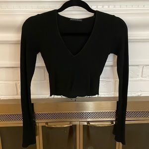 Brandy Melville black waffle top